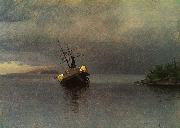Albert Bierstadt Wreck of the Ancon in Loring Bay, Alaska oil painting artist